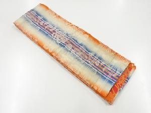 アンティーク　縞に菊模様織り出し子供帯（材料）